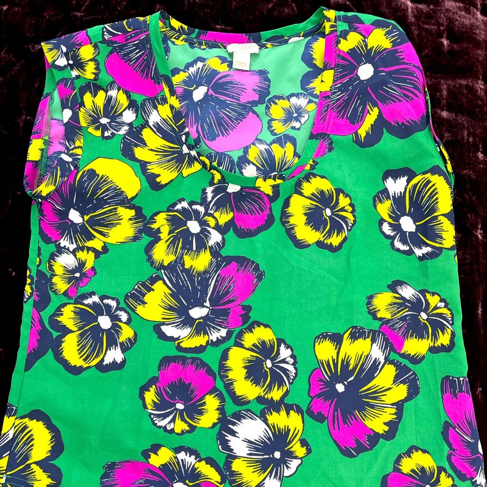 J. Crew Floral Top Sz 6 like new